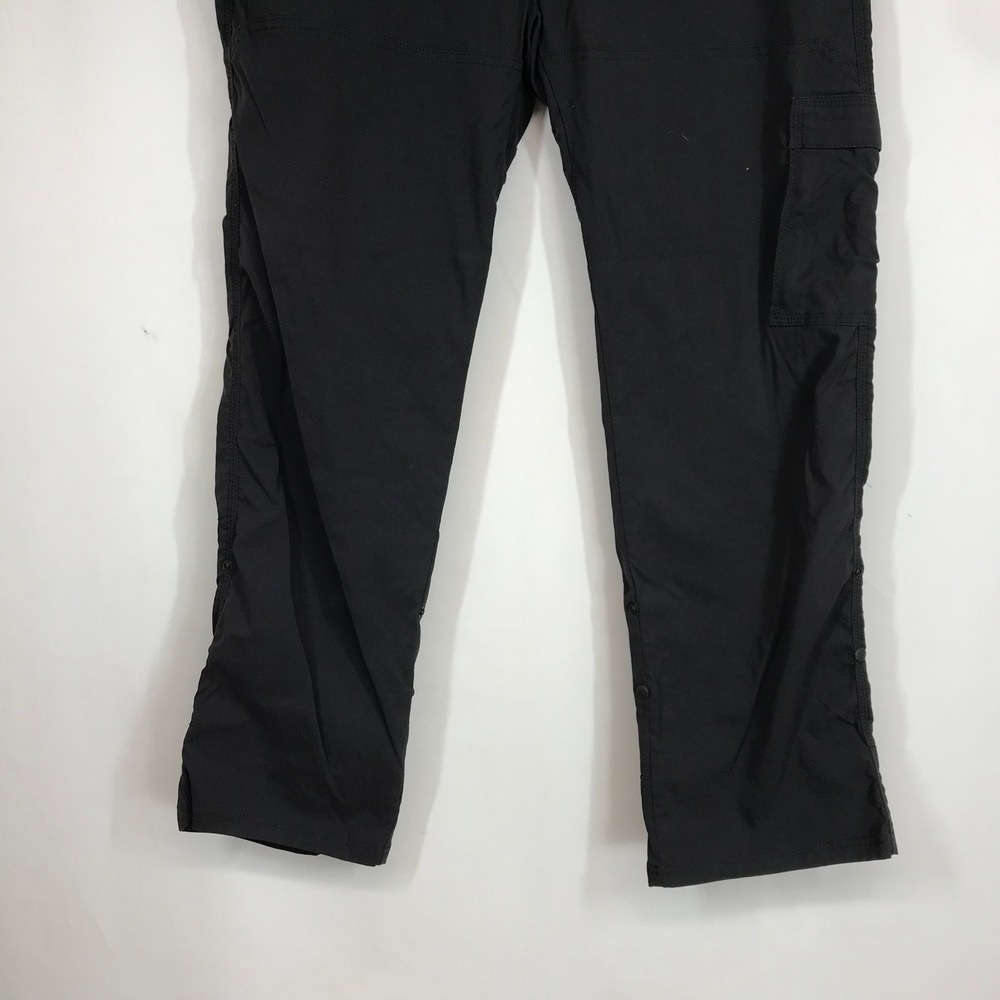 Prana Zion Mens Black Hiking Cargo Pants Built-in Belt Snap Hems Lrgx30L - Picture 3 of 10